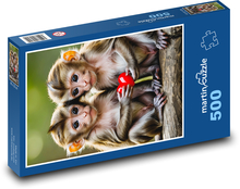 Opica so srdcom Puzzle 500 dielikov - 46 x 30 cm 