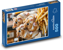 Škrečky s hranolkami Puzzle 500 dielikov - 46 x 30 cm 