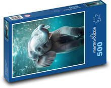 Plavající slon Puzzle 500 dílků - 46 x 30 cm