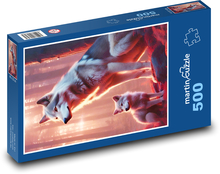 Vlci v lese Puzzle 500 dielikov - 46 x 30 cm