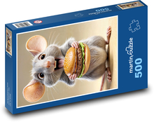 Myszka z hamburgerem Puzzle 500 elementów - 46x30 cm