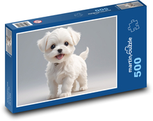 White dog Puzzle of 500 pieces - 46 x 30 cm 