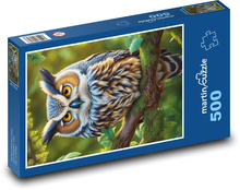 Owl - bird Puzzle of 500 pieces - 46 x 30 cm 