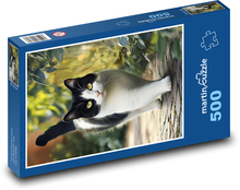 Čierno-biela mačka Puzzle 500 dielikov - 46 x 30 cm 