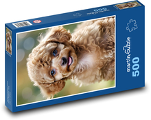 Poodle - puppy Puzzle of 500 pieces - 46 x 30 cm 