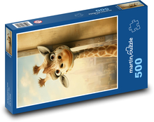 Žirafa u mrakodrapu Puzzle 500 dílků - 46 x 30 cm