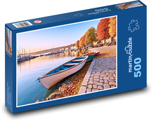 Schiffe am Ufer des Flusses Puzzle 500 Teile - 46 x 30 cm
