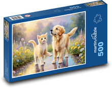 Hund und Katze Puzzle 500 Teile - 46 x 30 cm
