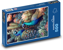 Pávi Puzzle 500 dielikov - 46 x 30 cm 