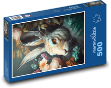 Králík v květinách Puzzle 500 dílků - 46 x 30 cm