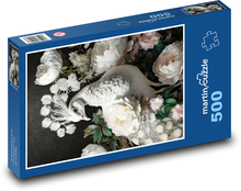 Weißer Pfau Puzzle 500 Teile - 46 x 30 cm
