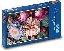 Butterfly on a flower Puzzle of 500 pieces - 46 x 30 cm 