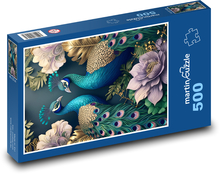 Pfauen Puzzle 500 Teile - 46 x 30 cm