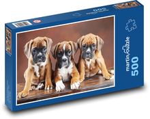 Bokserskie szczenięta - psy Puzzle 500 elementów - 46x30 cm