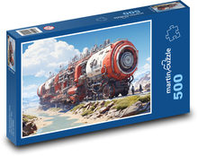 Retro vlaková fantázia Puzzle 500 dielikov - 46 x 30 cm 