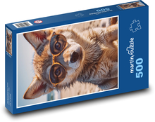 Vlk v brýlích Puzzle 500 dílků - 46 x 30 cm