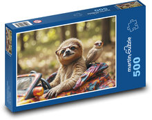 Lenochod v autě Puzzle 500 dílků - 46 x 30 cm