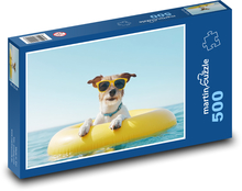 Pies w wodzie w okularach Puzzle 500 elementów - 46x30 cm