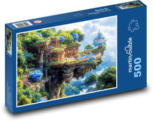 Haus auf dem Felsen Puzzle 500 Teile - 46 x 30 cm