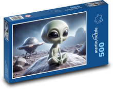Mimozemské ufo Puzzle 500 dílků - 46 x 30 cm