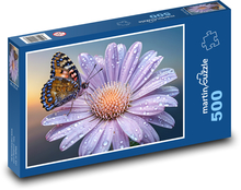 Flower - butterfly Puzzle of 500 pieces - 46 x 30 cm 