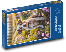 Hund auf der Wiese Puzzle 500 Teile - 46 x 30 cm
