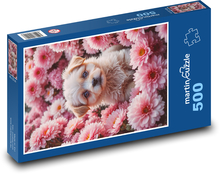 Dog in the meadow Puzzle of 500 pieces - 46 x 30 cm 