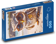 Sova v brýlích Puzzle 500 dílků - 46 x 30 cm
