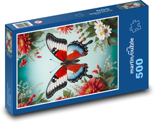 Schmetterling & Blumen Puzzle 500 Teile - 46 x 30 cm