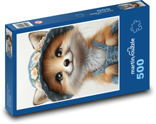 Liška v klobouku Puzzle 500 dílků - 46 x 30 cm