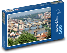 Fluss Arno - Ponte vecchio, Florenz Puzzle 500 Teile - 46 x 30 cm