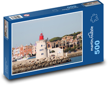 Leuchtturm - Hafen Puzzle 500 Teile - 46 x 30 cm