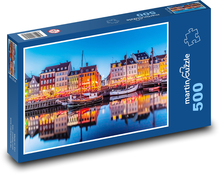 Přístav - západ slunce Puzzle 500 dílků - 46 x 30 cm