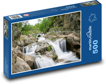 Waterfall in forest. Puzzle of 500 pieces - 46 x 30 cm