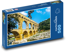 Brücke - Pont du Gard Puzzle 500 Teile - 46 x 30 cm