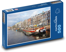 Amsterdamský kanál Puzzle 500 dielikov - 46 x 30 cm