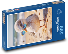 Gull with glasses on the beach Puzzle of 500 pieces - 46 x 30 cm 