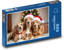 Christmas Photo - Dogs Puzzle of 500 pieces - 46 x 30 cm 