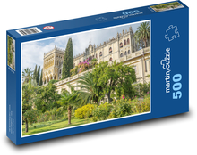 Hrad - zahrada, palmy Puzzle 500 - 46x30 cm