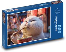 Katze und Nudeln Puzzle 500 Teile - 46 x 30 cm