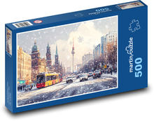 Winter in the city Puzzle of 500 pieces - 46 x 30 cm 