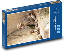 Małpa - matka i dziecko Puzzle 500 elementów - 46x30 cm
