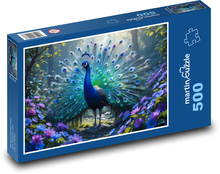 Pfau Puzzle 500 Teile - 46 x 30 cm