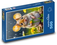 Mouse im Regen Puzzle 500 Teile - 46 x 30 cm