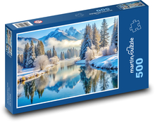 Jazero v zime Puzzle 500 dielikov - 46 x 30 cm 