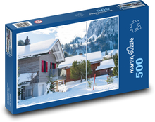 Snowy Village Puzzle of 500 pieces - 46 x 30 cm 