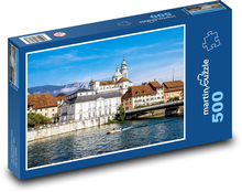 Katedra św. Ursusa w Szwajcarii Puzzle 500 elementów - 46x30 cm