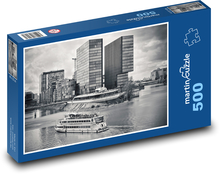 Město Düsseldorf - loď Puzzle 500 dílků - 46 x 30 cm