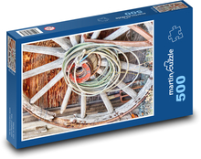 Dřevěné kolo Puzzle 500 dílků - 46 x 30 cm
