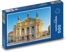 Opera - Lvov, Ukrajina Puzzle 500 dílků - 46 x 30 cm